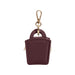 Mini PU Leather Jewellery Box - A mini PU leather jewellery box in a deep burgundy colour with a gold-tone clip and zipper closure.