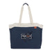 Field & Co.® Parks 16" Computer Work Tote - A navy blue tote bag with cream handles and a branding logo featuring a leaf design on the front.