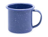 Falcon Enamel 125ml 6cm Espresso Mug - A navy blue enamel espresso mug with a speckled finish, measuring 6cm and holding 125ml.