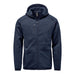 Men's Avalante Full Zip Fleece Hoody - A men's fleece hoody in dark navy with a full zip, featuring a hood and a chest pocket.