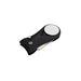 Flick Fork Pitch Repairer With 25mm Ball Marker - A black flick fork pitch repairer with a 25mm ball marker attached, featuring a sleek design.