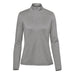 Women's Volante H2X-DRY 1/4 Zip Pullover - A women's pullover in grey with a quarter zip, featuring long sleeves and a logo.