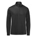 Men's Monterey 1/4 Zip Pullover - A black men's pullover featuring a 1/4 zip and long sleeves, with a simple design and branding.