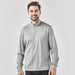 Men's Monterey 1/4 Zip Pullover - A grey men's pullover featuring a 1/4 zip and long sleeves, with a branding logo on the garment.