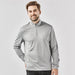 Men's Monterey 1/4 Zip Pullover - A light grey men's 1/4 zip pullover jumper with long sleeves and a collar, featuring a logo.