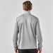 Men's Monterey 1/4 Zip Pullover - A men's grey 1/4 zip pullover, featuring long sleeves and a collar, with a subtle logo.