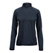 Women's Mesa 1/4 Zip Pullover - A women's navy 1/4 zip pullover featuring long sleeves and a stand-up collar, with a logo on the chest.