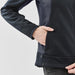 Women's Appaloosa Knit Jacket - A women's Appaloosa knit jacket in dark grey with a side pocket and a snug fit. Features a logo at the hem.