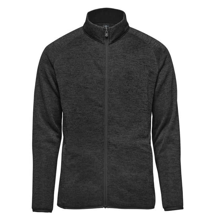 Men's Yosemite Full Zip Fleece Jacket - A grey full zip fleece jacket with a high collar and long sleeves, featuring a small logo.