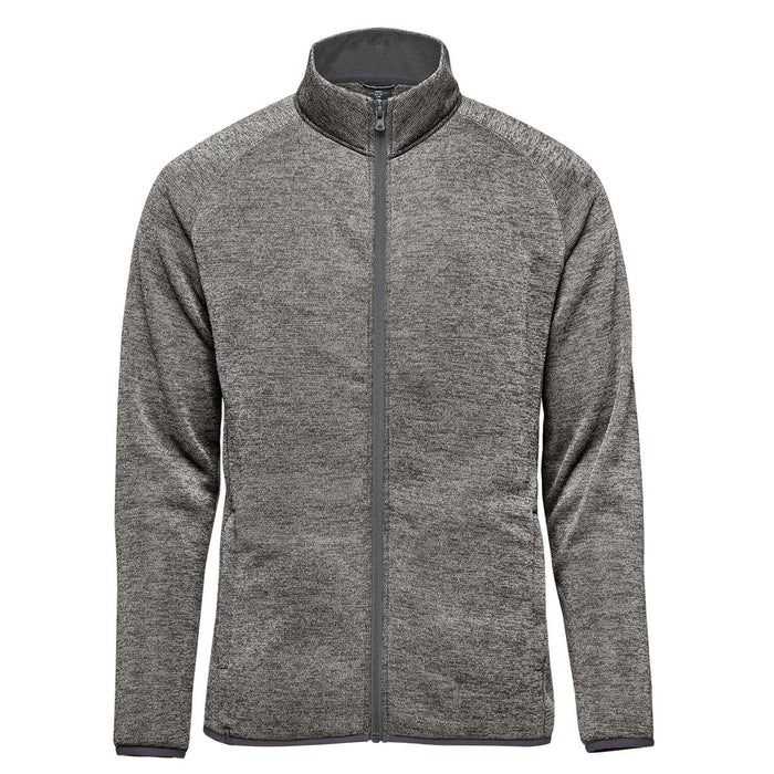 Men's Yosemite Full Zip Fleece Jacket - A full zip fleece jacket in a heather grey colour with a high collar and a logo on the chest.