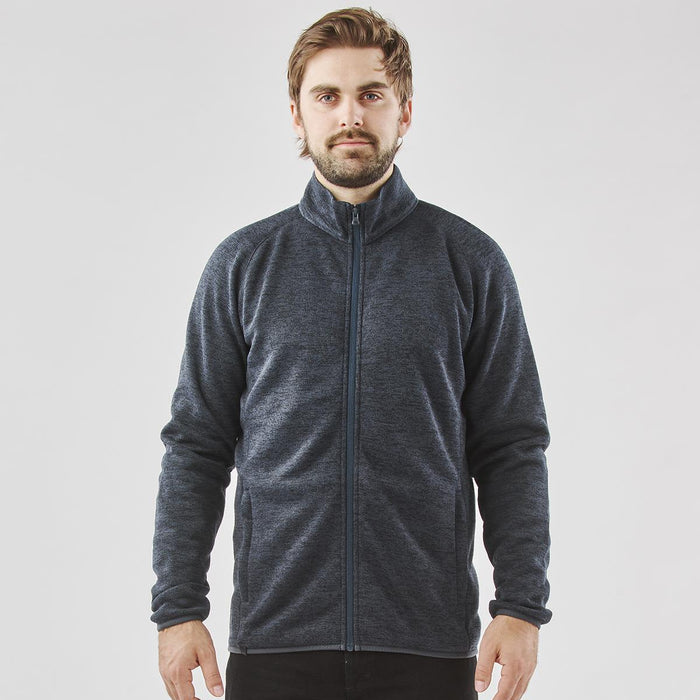Men's Yosemite Full Zip Fleece Jacket - Men's Yosemite Full Zip Fleece Jacket in dark grey featuring a zip closure and stand-up collar. Includes a logo.