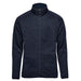 Men's Yosemite Full Zip Fleece Jacket - A full zip fleece jacket in navy blue featuring a high collar and a visible zipper. The jacket has a logo.
