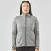 Women's Yosemite Full Zip Fleece Jacket - A women's full zip fleece jacket in grey with a high collar and long sleeves, featuring a logo.