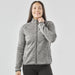 Women's Yosemite Full Zip Fleece Jacket - A women's full zip fleece jacket in grey, featuring a high collar and a fitted design. It has a logo on it.