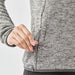 Women's Yosemite Full Zip Fleece Jacket - A grey women's full zip fleece jacket featuring a side zip pocket and a textured fabric design.