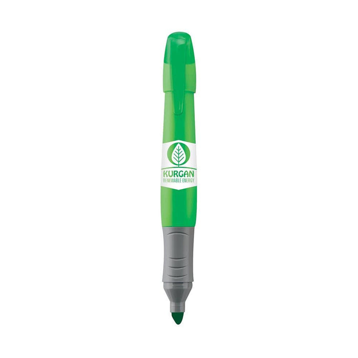Brite Liner Grip Xl Pen - A highlighter pen in green and grey, featuring a logo on the barrel.
