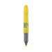 Brite Liner Grip Xl Pen - A yellow highlighter pen with a grey grip, featuring a logo on its side.