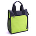 Arial Carry Bag - A compact carry bag in black and vibrant green with zip closure and a mesh side pocket. It features sturdy handles.