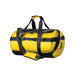 Nautilus Waterproof Duffle 35 - A yellow waterproof duffle bag with black accents and multiple carrying straps, featuring a logo.