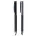 FUSION Carbon Pen and Pencil Gift Set - A sleek gift set featuring a carbon-finished pen and pencil, both in a polished chrome design.