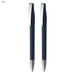 Executive COBRA Metallic MM Gift Set - A set of two blue plastic pens with metallic accents, featuring clips and a logo.