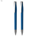 Prestige Pen Gift Set - A set of two blue plastic pens with silver clips, featuring a sleek design and a simple logo.