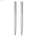 Valorias Elite Pen Gift Set - A silver pen gift set featuring two metal pens, elegantly designed with a sleek finish. Includes branding.