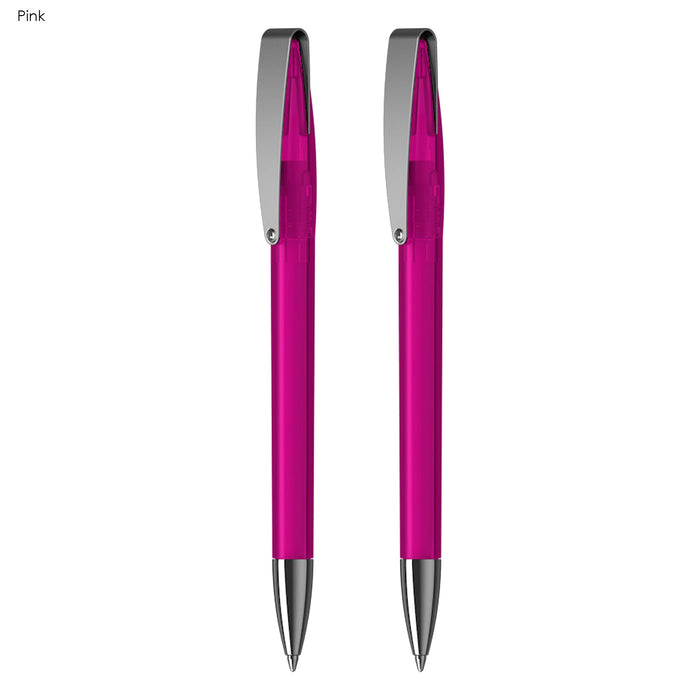 COBRA MM Deluxe Pen Gift Set - A pink pen with a silver clip, part of the COBRA MM Deluxe Pen Gift Set for office and business use.