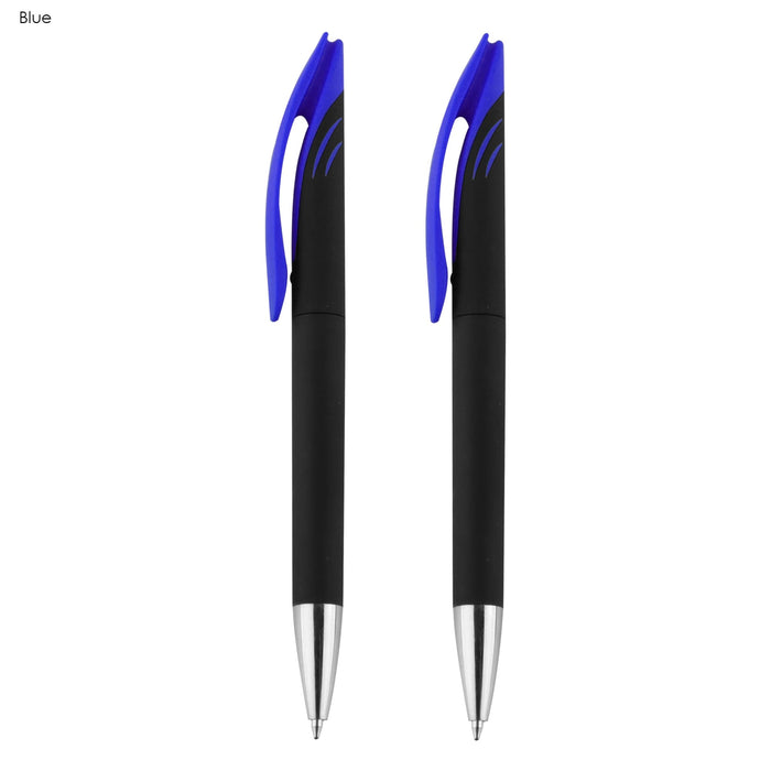 Aster Signature Pen Gift Set - Aster Signature Pen Gift Set featuring two black pens with blue accents and silver trim. Comes in an elegant presentation.