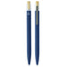 Lifestyle Essentials Pack - A set of two blue pens with bamboo accents, featuring a logo on one pen.