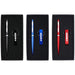 Chicago Pen & Bottle Opener Keyring Gift Set - A drink bottle opener keyring set featuring a black, blue, and red pen, all presented in sleek gift boxes.