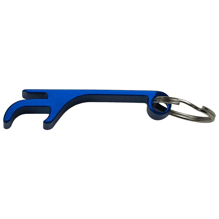 Chicago Pen & Bottle Opener Keyring Gift Set - A drink bottle opener keyring in blue with a keyring attachment. Features a sleek, minimalist design.