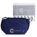 Towel & Cooler Bundle Pack - A navy cooler bag and a grey towel with tassels, both featuring a logo.