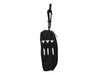 Links Golf Pack - A black pouch with a zipper, containing three white golf tees, attached to a clip.