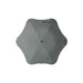 The Blunt Umbrella All Weather Set - A grey umbrella with a unique shape, featuring a central button and a simple, modern design.