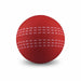 High Bounce Cricket Ball - A red high bounce cricket ball with white stitching patterns and a smooth surface. The ball features a logo.