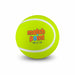 High Bounce Tennis Ball - A bright yellow tennis ball with white seams and a logo on the surface.