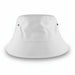 Long Beach Bucket Hat – Large - A large white bucket hat featuring eyelets and a wide brim. It includes a logo on the side.