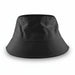 Long Beach Bucket Hat – Large - A black bucket hat with a wide brim and ventilation holes, featuring branding on the side.