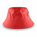 Long Beach Bucket Hat – Large - A large, bright red bucket hat with ventilation eyelets, featuring a simple, unembellished design.