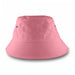 Long Beach Bucket Hat – Small - A pink bucket hat with a simple design and ventilation eyelets, featuring logo branding.
