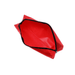 Polyester Pencil Case - A red polyester pencil case with a black zipper, featuring a spacious, open interior.
