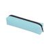 Polyester Pencil Case - A light blue polyester pencil case with a brown zipper, featuring a simple, elongated design.