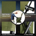 HYDE Foldable Camping Chair with Cooler Bag - A green foldable camping chair with a cooler bag, featuring thickened steel pipes and high-density Oxford cloth.