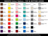 Designa Breeze A5 Notebook - A colour chart displaying various options for the Designa Symphony A5 Notebook, featuring smooth and metallic shades.