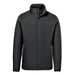 Men's Pacifica Thermal Jacket - A black thermal jacket with a zip front and a stand-up collar, featuring a logo on the chest.