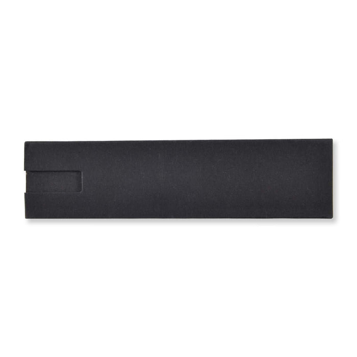 Napier Gel Ink Pen - A sleek black promotional pen case featuring a minimalist design and a slot for the pen.