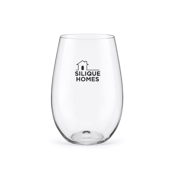 Swift Tumbler - PET 450ml - A drink bottle in a clear glass design with a rounded shape, featuring a logo.