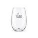 Swift Tumbler - PET 450ml - A drink bottle in a clear glass design with a rounded shape, featuring a logo.