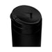 The Good Stuff Pack - A black coffee cup with a sealed lid and a small opening for drinking, featuring a logo.